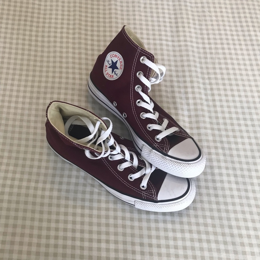 SOLD Burgundy High Top Converse